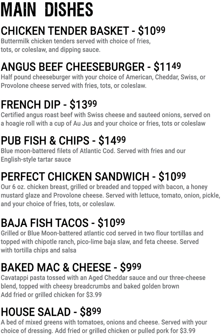 The Paddlewheel on Lake Taneycomo in Branson - Main Dishes